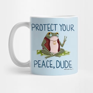 Peaceful Hippie Frogson the Frog Mug